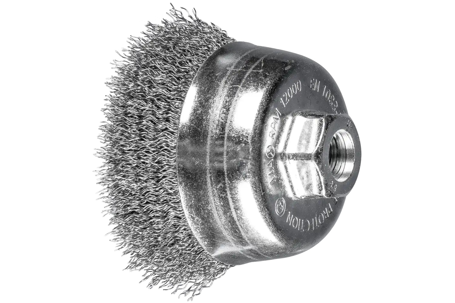 Picture of Pferd Crimped Wire Cup Brush Psf 3-1/2" Dia. .014 Carbon Steel 5/8-11" Thread
